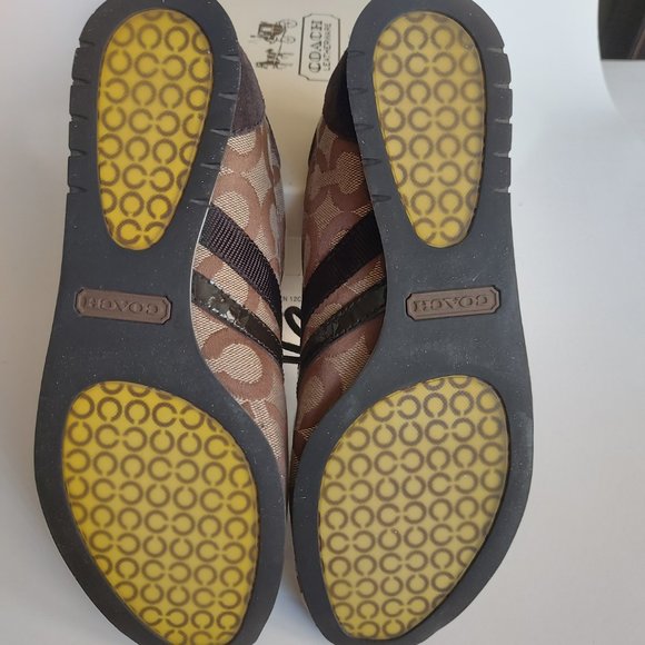 Coach Brown "Kathleen" Signature Sneakers - Picture 10 of 12